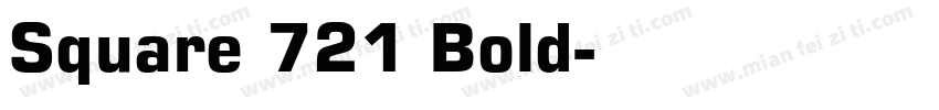Square 721 Bold字体转换